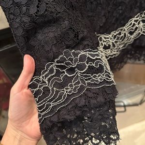 Sandro Lace Trim Mini Skirt